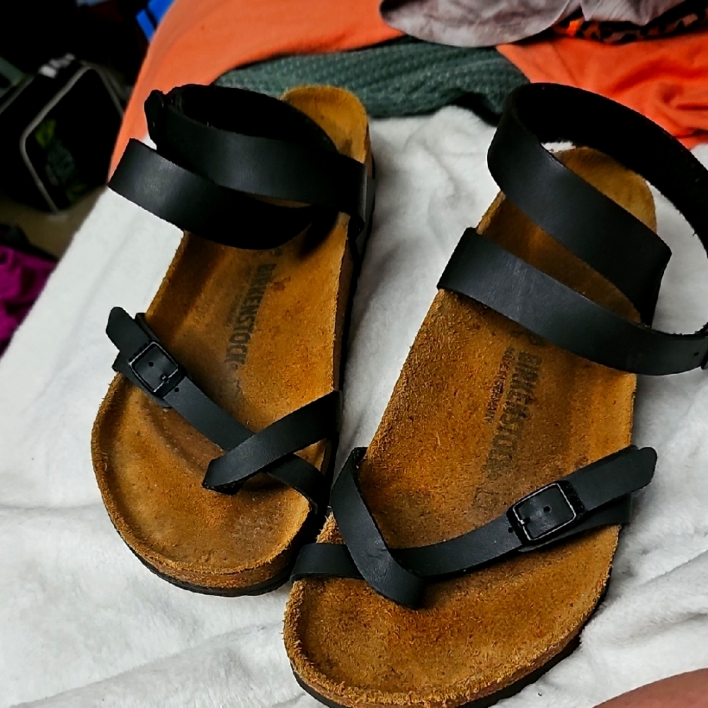 Birkenstock Black Sandals with Adjustable Straps